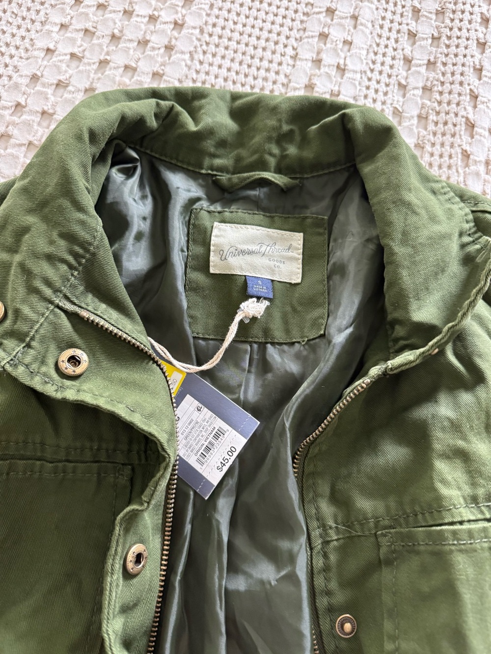 NEW Universal Thread Green Military-Style Jacket Size S - Picture 2 of 5